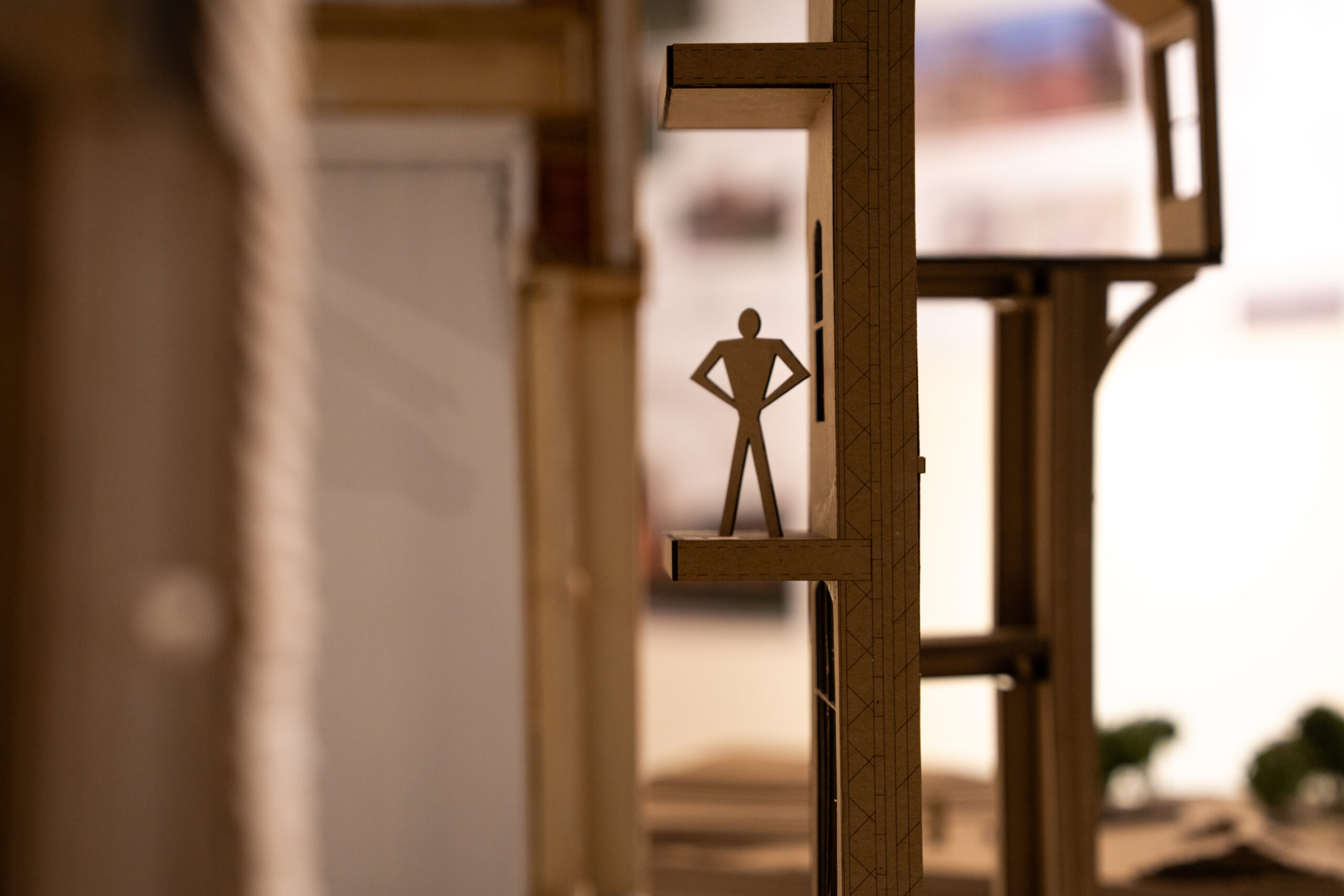 Architectural project displayed for review